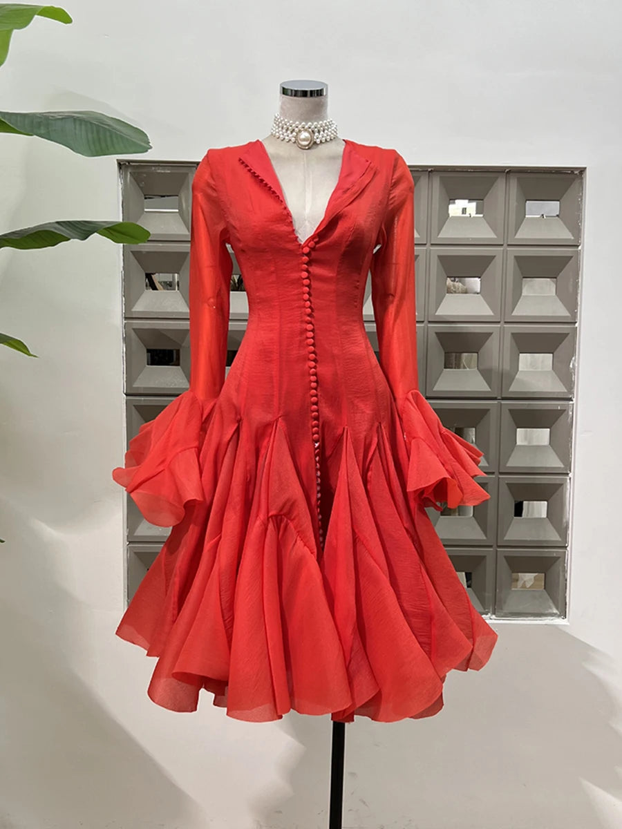 Mini-robe patchwork plissée irrégulière