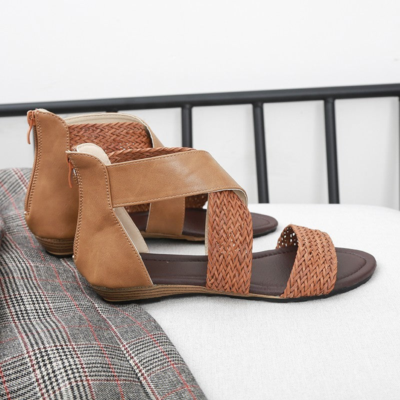 Sandales compensées bohèmes pour femme