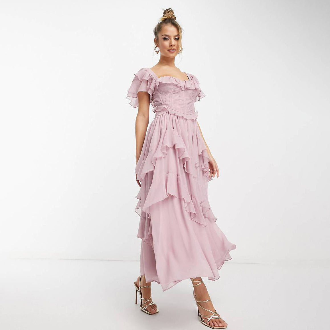 Robe d'Été Élégante à Volants
