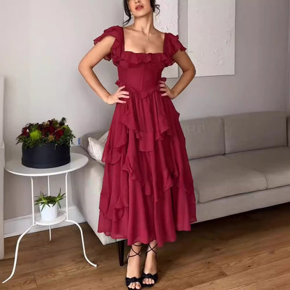 Robe d'Été Élégante à Volants