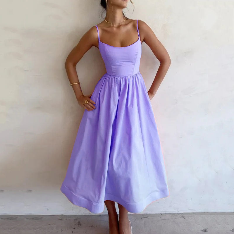 Robe à Bretelles Fraîche et Séduisante
