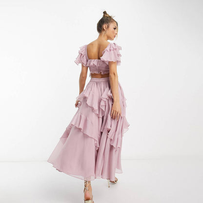 Robe d'Été Élégante à Volants