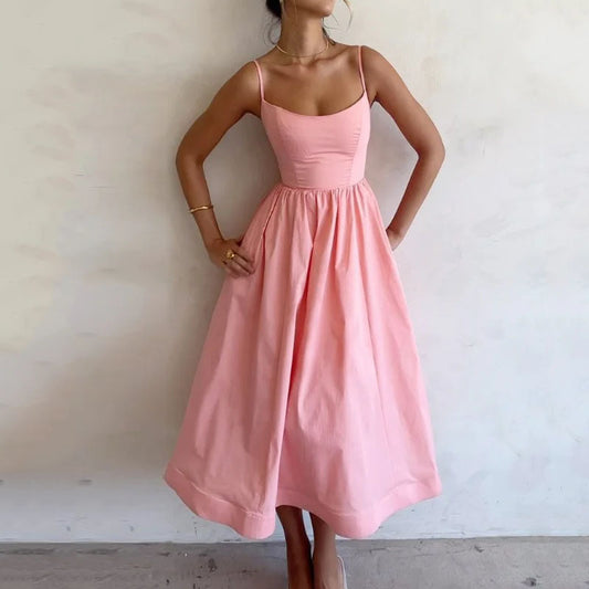 Robe à Bretelles Fraîche et Séduisante