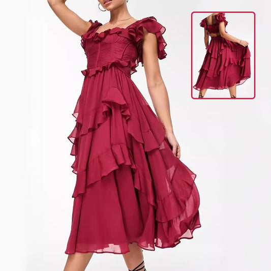 Robe d'Été Élégante à Volants