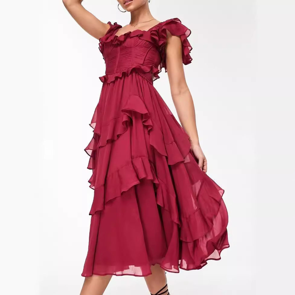 Robe d'Été Élégante à Volants
