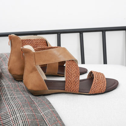 Sandales compensées bohèmes pour femme