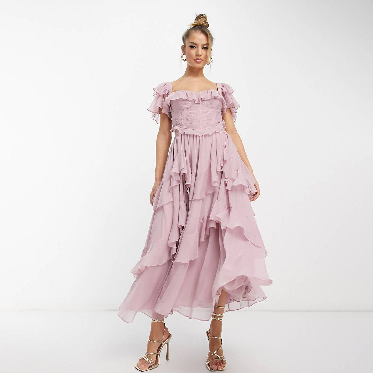 Robe d'Été Élégante à Volants