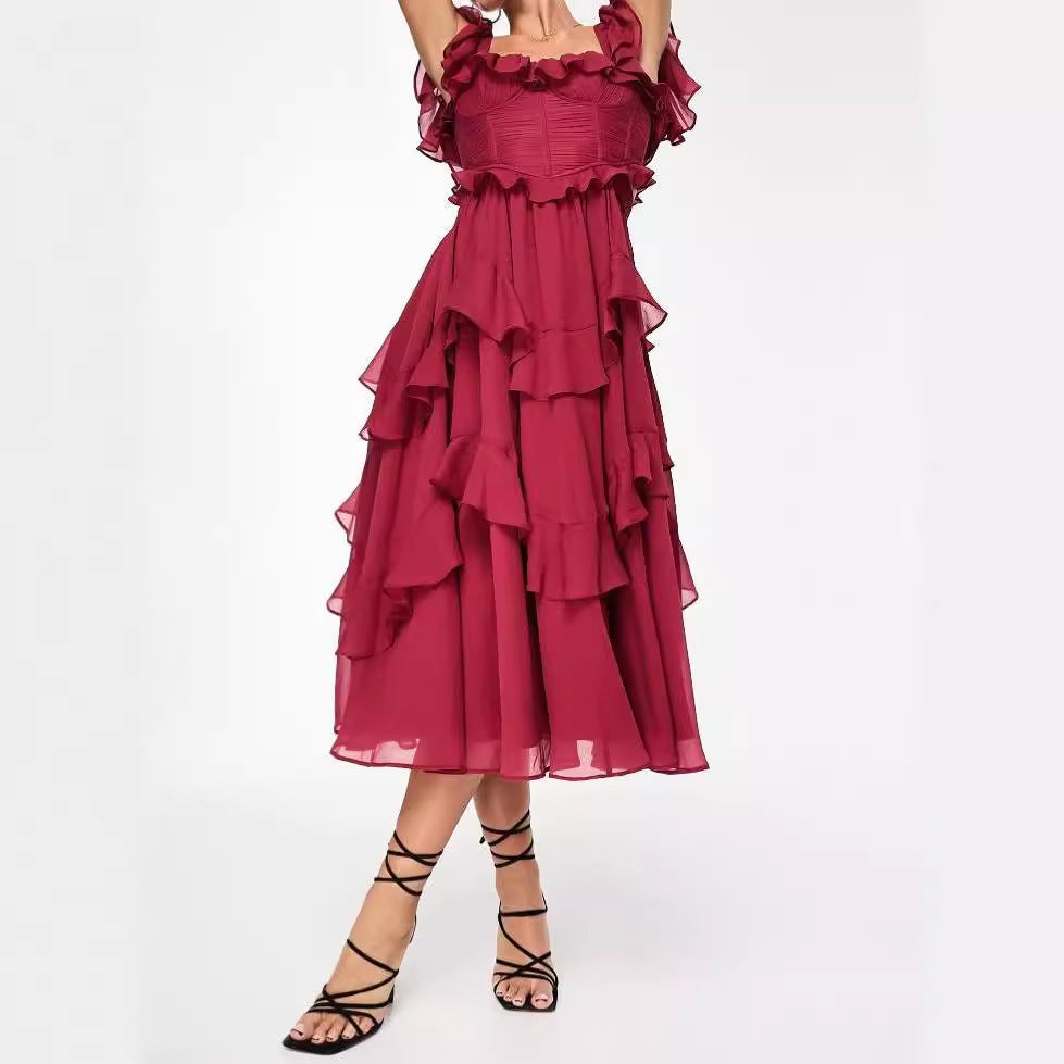 Robe d'Été Élégante à Volants